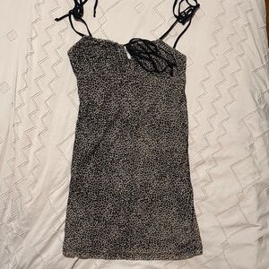 Urban Outfitters Black and White Animal Print Dress